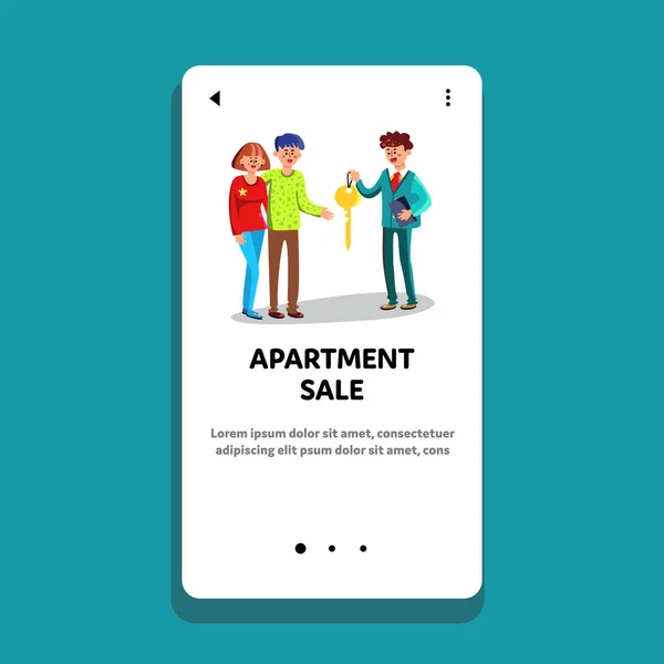 Apartment Sale In Real Estate Agency Office Vector — Stock Vector