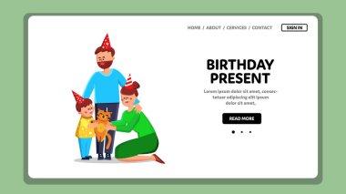 Doğum günü hediyesi: Kedi Alıcısı Erkek Vektör