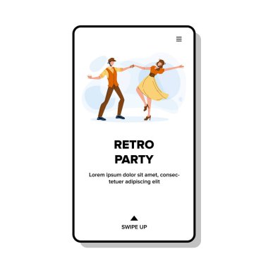 Retro Parti Dans Eden Genç Adam ve Kadın Vekil