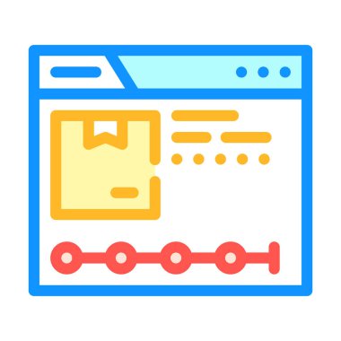 Web sitesi çevrimiçi renk izleyici vektör illüstrasyonu