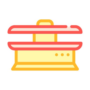 Ütü ekipmanı renk ikonu vektörü izole resimleme