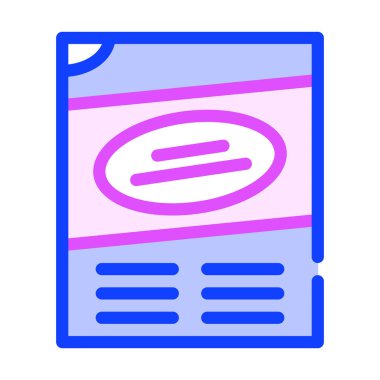 toz torbası paket renk vektör illüstrasyonu