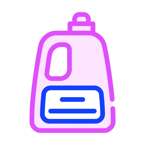 Pó líquido ou condicionador garrafa cor ícone vetor ilustração — Vetor de Stock
