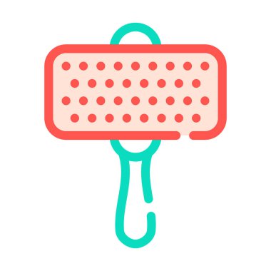 temiz köpek yünü renk ikonu çizimi için fırça