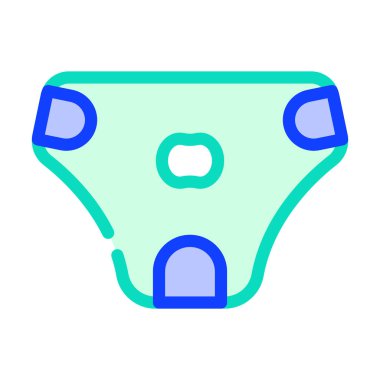 Köpek rengi ikon vektör çizimi için bebek bezi