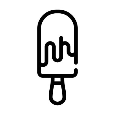 dondurma çizgisi simgesi vektör izole çizimi