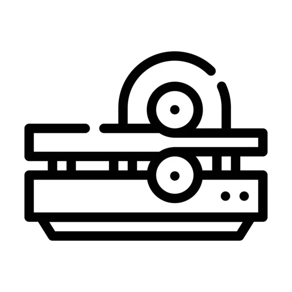 Metal línea rodante icono vector ilustración aislada — Vector de stock