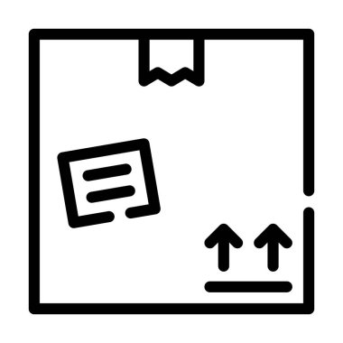 karton kutu satırı simgesi vektörü izole edilmiş illüstrasyon