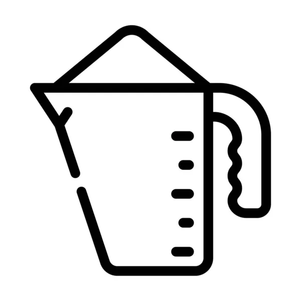 Измерительная чашка с иконкой порошковой линии — стоковый вектор