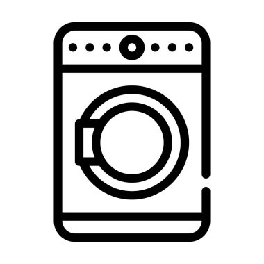 Kurutucu makine hattı simgesi vektörü izole edilmiş illüstrasyon