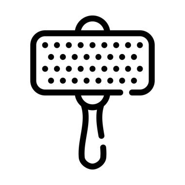 Temiz köpek yünü çizgisi ikonu çizimi için fırça