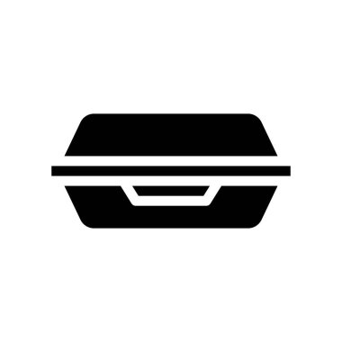 Fast food kabı simge vektör çizimi