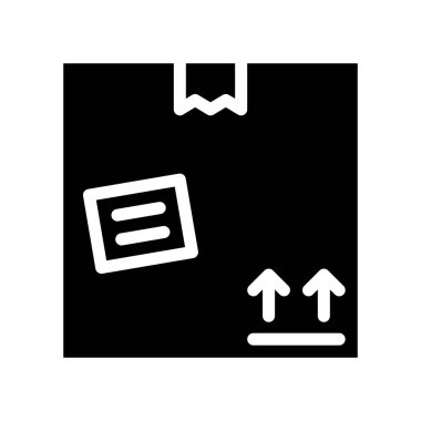 karton kutu sembolü vektör izole çizimi