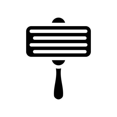 Temiz köpek yünü sembol vektör çizimi için fırça