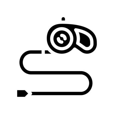 köpek tasması sembol vektörü izole resimleme