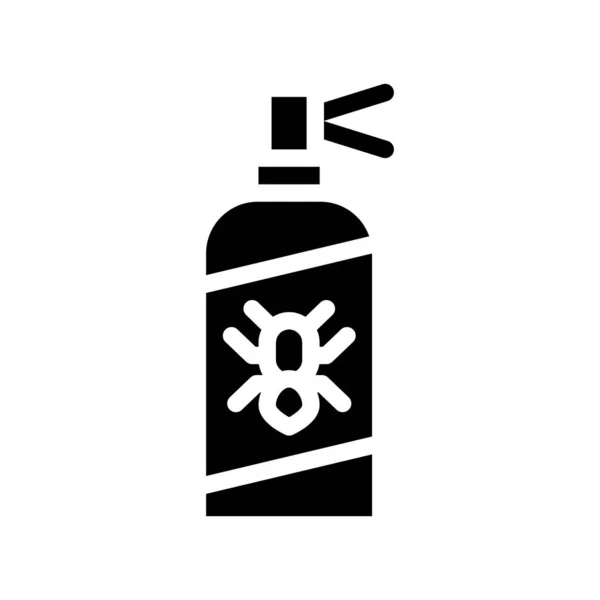 Spray aus Zecken Glyphensymbol Vektor Illustration — Stockvektor