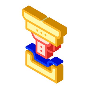 çarpım izometrik simge vektörü izole çizimi