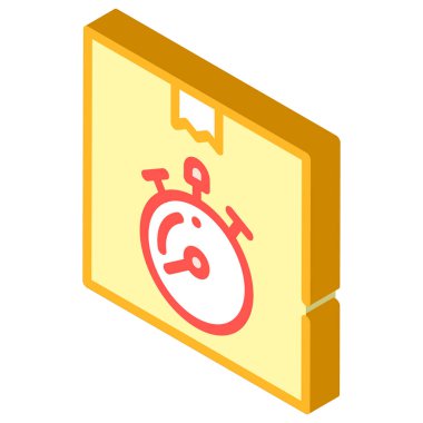 Hızlı iletim veya zaman aşımı izometrik vektör illüstrasyonu