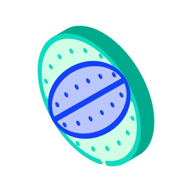 Köpek izometrik ikon vektör çizimi için çiğneme topu