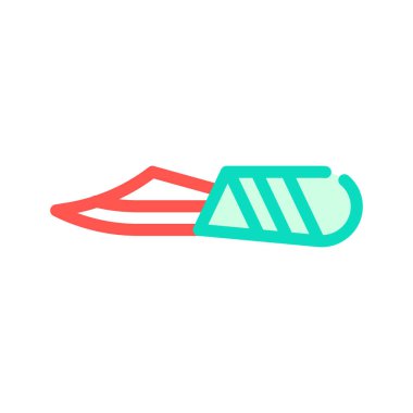 Yapılandırılmış bıçak rengi ikonu vektörü izole illüstrasyon