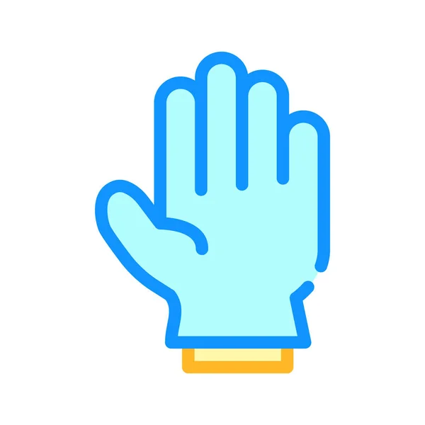 Ochrana rukavice barva ikona vektor izolované ilustrace — Stockový vektor