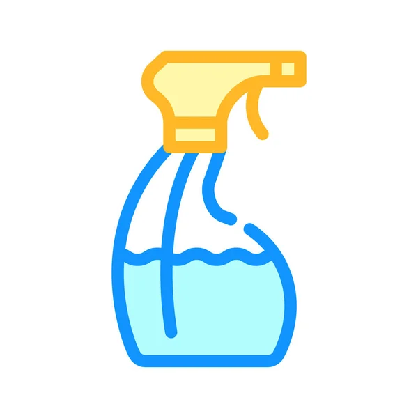 Sanitation sprayer bottle color icon vector illustration — Stock Vector