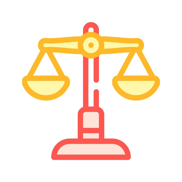 Escala judicial icono de color vector ilustración aislada — Archivo Imágenes Vectoriales