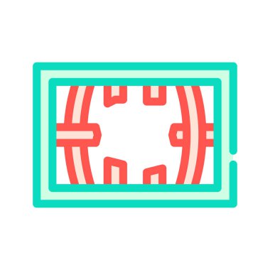 Hasarlı hücre penceresi renk ikonu vektör çizimi