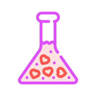 Aşk iksiri renk ikonu vektörü izole illüstrasyonu