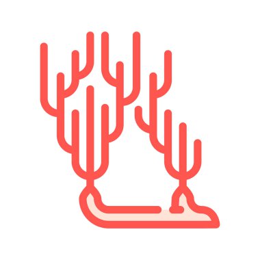 Okyanus mercan dalı renk vektör illüstrasyonu