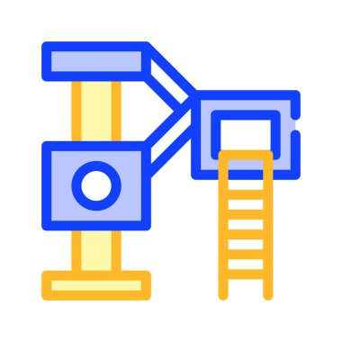 kedi rengi ikon vektör illüstrasyonu için oyun alanı