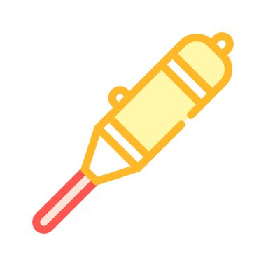 Kedi rengi ikon vektör illüstrasyonu için düdük aksesuarı