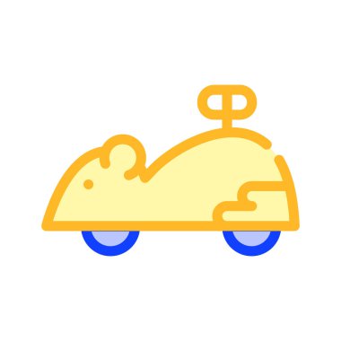 Fare kedi rengi ikon vektör çizimi için oyuncak oynuyor