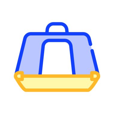 kedi rengi ikon vektör illüstrasyonu için çanta taşıma