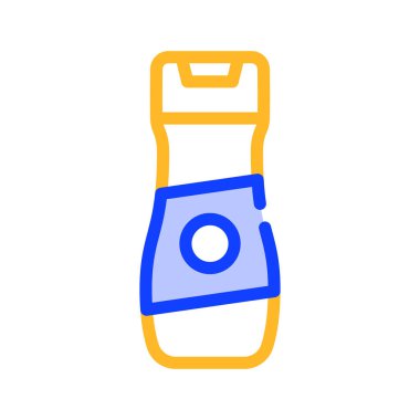 Kedi rengi ikon çizimi için şampuan şişesi