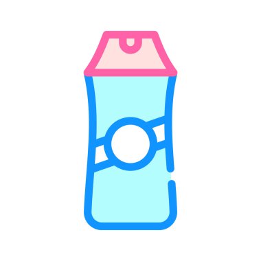 Şampuan şişesi renk ikonu vektörü izole görüntü