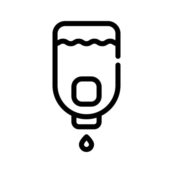 Saneamiento jabón líquido botella línea icono vector ilustración — Archivo Imágenes Vectoriales