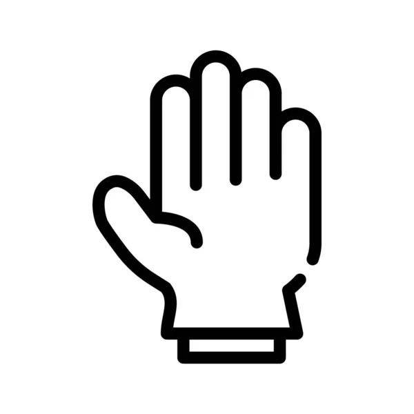 Ochranná ikona čáry rukavice vektor izolované ilustrace — Stockový vektor