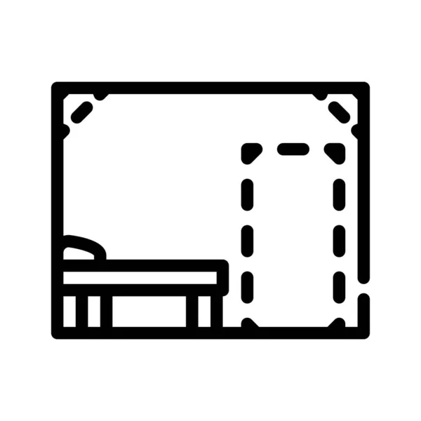 Icono de línea de sala de saneamiento vector ilustración aislada — Vector de stock