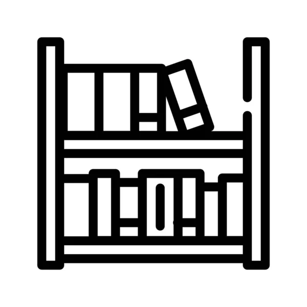 Изолированная иллюстрация вектора иконок тюремной библиотеки — стоковый вектор