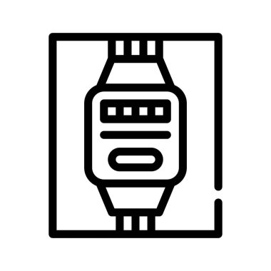 elektrik metre çizgi simgesi vektörü izole çizimi