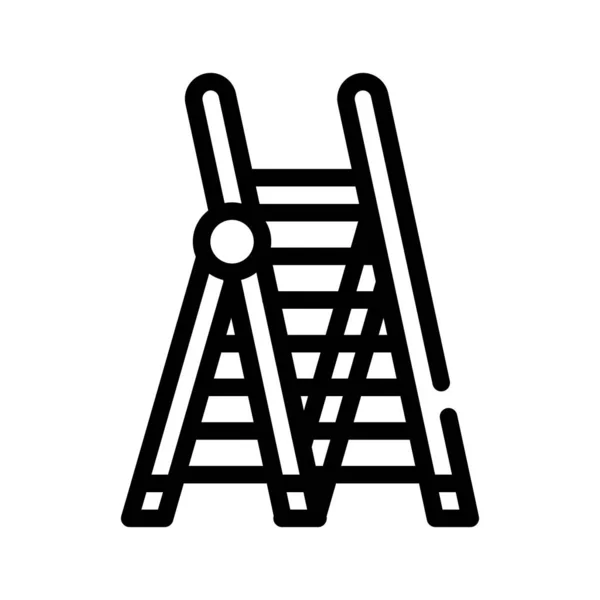 Ladder tool line icon vector isolated illustration — Stock Vector