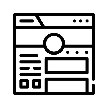 Sosyal hesap web sitesi çizimi çizimi