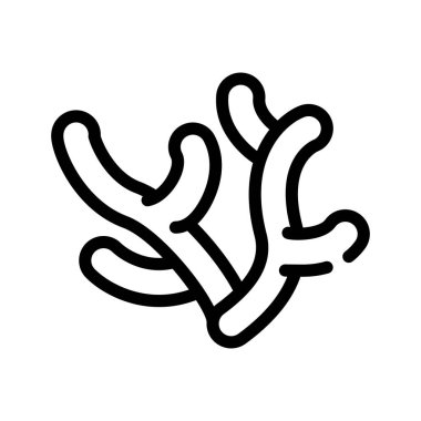 polipler mercan çizgisi ikon vektör çizimi izole edildi