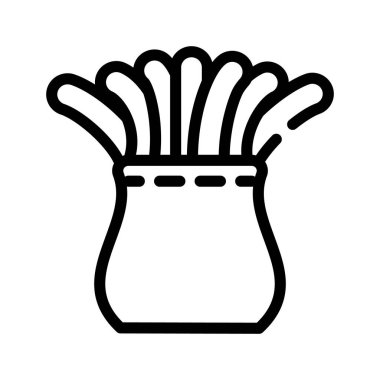 Okyanus su mercan çizgisi ikon vektör çizimi