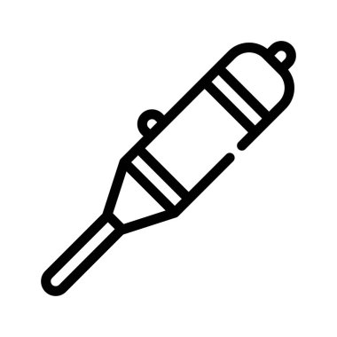 Kedi çizgisi ikon vektör çizimi için düdük aksesuarı