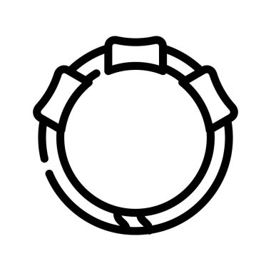 Kedi çizgisi ikon vektör çizimi için GPS izleyicili tasma