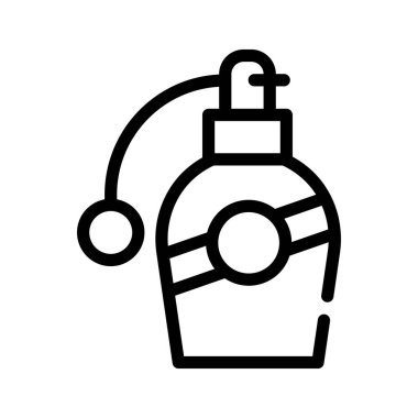 aromatik sprey şişe çizgisi ikon vektör çizimi