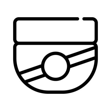 krem kabı çizgisi ikon vektör çizimi izole edildi