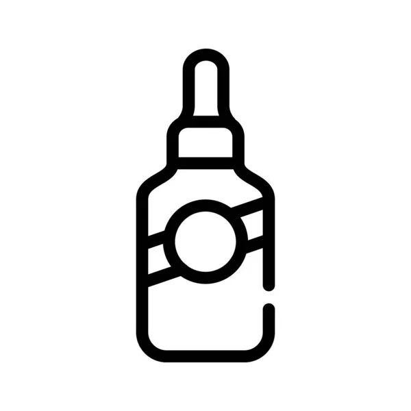 Sérique bouteille ligne icône vecteur illustration isolé — Image vectorielle